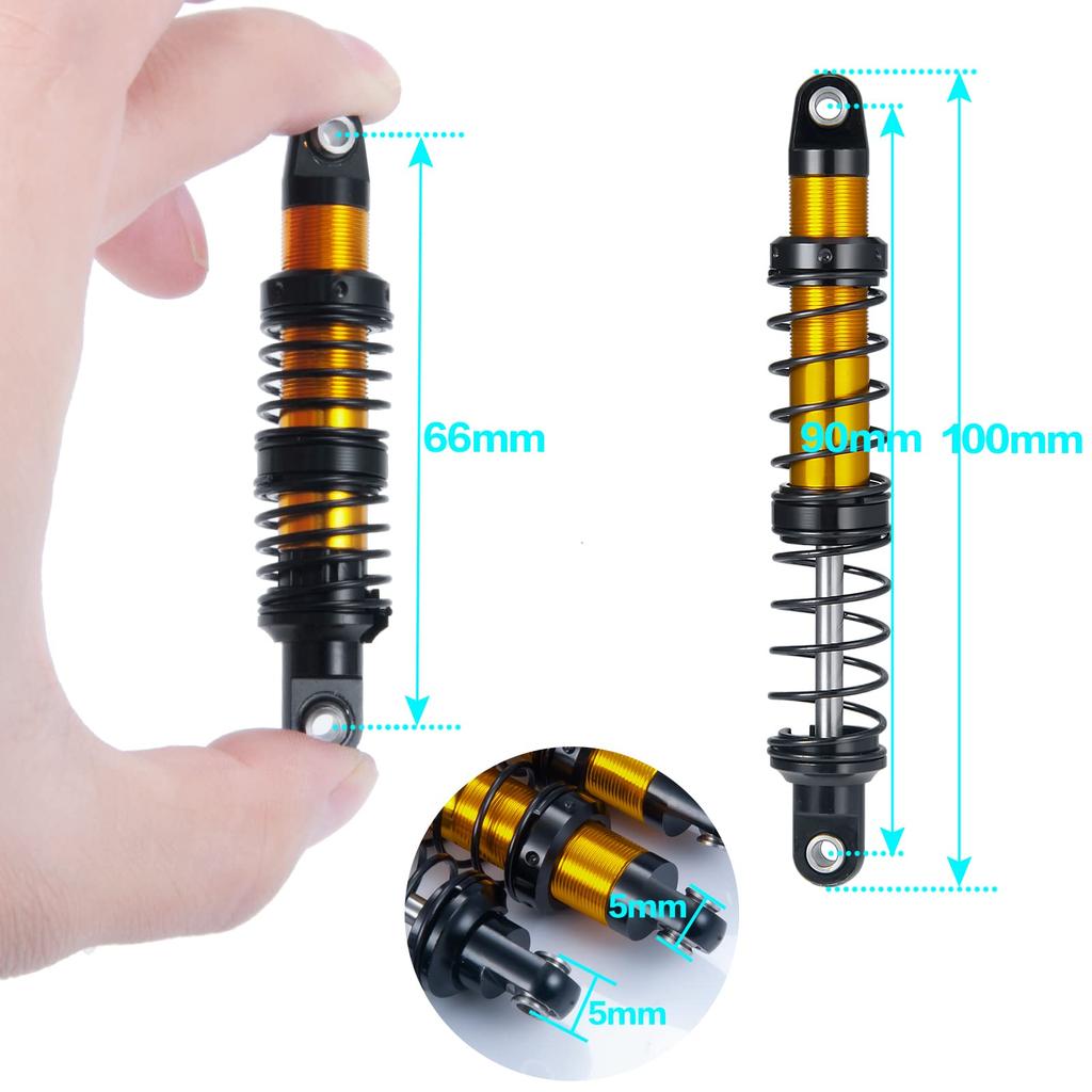 Набор из 4-х амортизаторов IR Racing IR Shocks масштаба для SCX10 90046 RC-краулера (90мм)