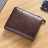 Fashion Men Wallets Leather Zipper Purse Money Clip Man Card Holders Male Short Multi-Card Wallet Coin Purse New Year Gifts
