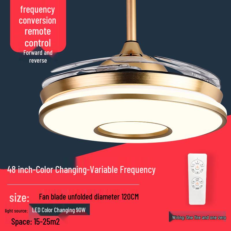 Умный потолочный вентилятор с регулируемой частотой и люстрой для гостиной, спальни и ресторана