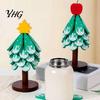 Natural Wood Heat Insulation Pad for Dishes Tree-Shaped Wooden Trivets with Storage Stand, Collapsible Resistant Decorative Tray Holiday Table