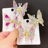New Korean Rhinestone Butterfly Hair Clip Women Three-dimensional Exquisite Side Bangs Clip Hairpin Children Hair Accessories