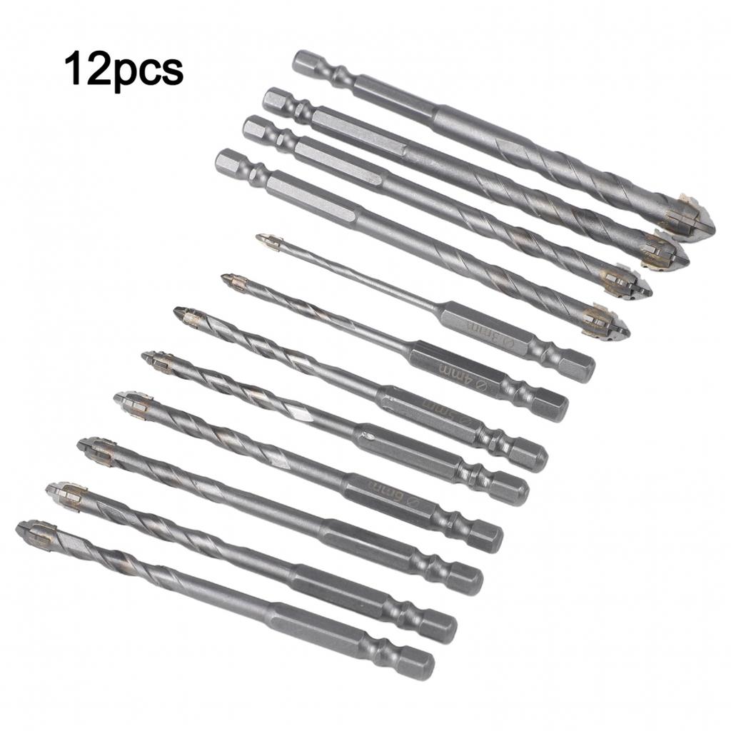 Comprehensive 12Pcs Eccentric Drill Bit Set 3 12mm for All Your Drilling Needs