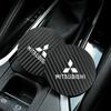 2Pcs Car Logo Silicone Water Cup Pad Cushion For Mitsubishi Lancer Ralliart ASX Mirage Pajero Xpander Attrage L200 Eclipse Cross
