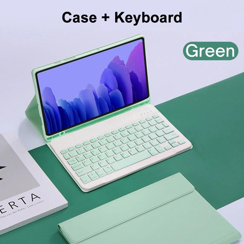 Кожаная Bluetooth-клавиатура для Samsung Galaxy Tab A7, чехол для Galaxy Tab A7 10, 4 дюйма, 2022, 2020, SM-T500/T503/T505/T507/T509