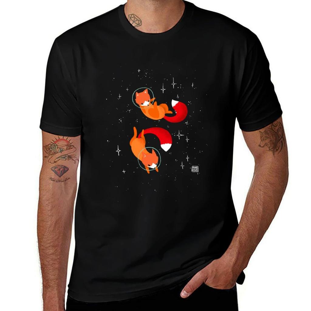 Space Foxes Tshirt T Shirt Unisex Designer T Shirts For Unisex Cotton Unisex T Shirt Heavy Cotton Tshirt