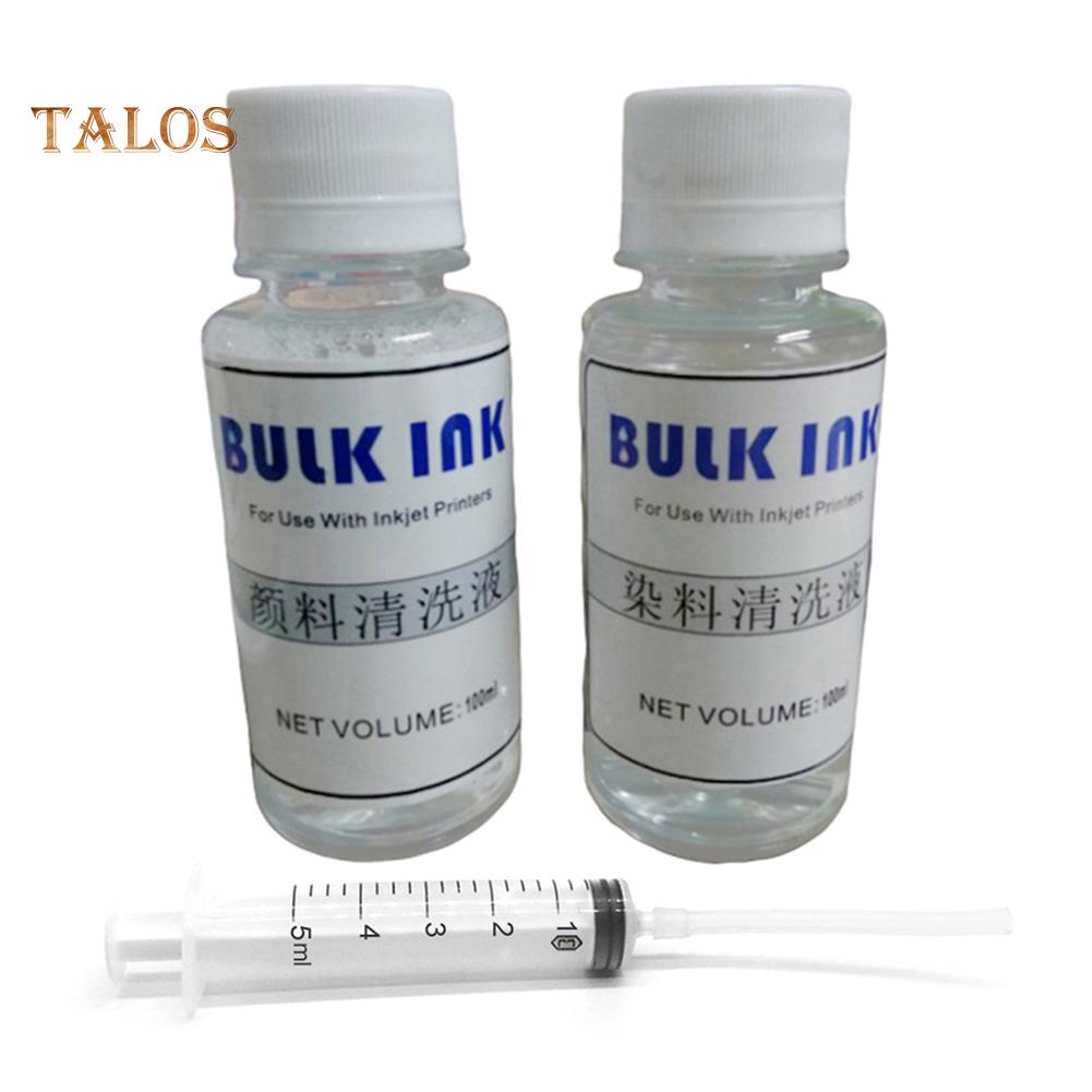 Talos 100ml Cleaning Fluid Dye Cleaner for Epson for Canon for Brother Inkjet Printer