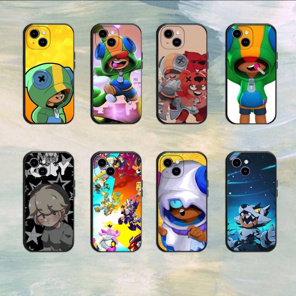 Cartoon Game Silicone Phone Case For 17 16 15 14 13 12 11 Mini XS XR X 6S 6 Pro Max Plus Black Soft Cover