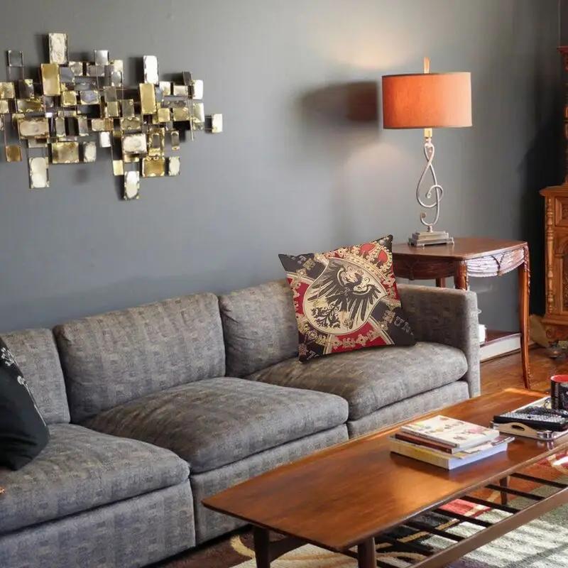 German Eagle And Iron Cross Of Prussia Pillow Cover Home Decor Kingdom of Prussia Flag Emblem Cushion Cover Throw Pillow for Car