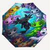 1PC Axolotl Fantasy Umbrella-8-Rib Reinforced Portable Folding Travel Suitable for All Seasons Outdoor Daily Use Is an Ideal Choice  -K0411