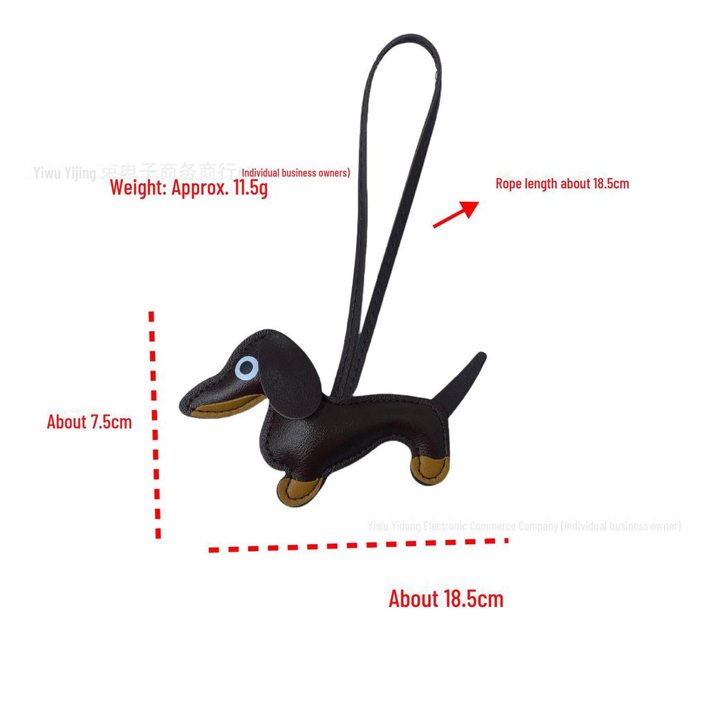 Dachshund Puppy Keychain: Cute Dog Pendant for Bags & Cars - Perfect Creative Gift