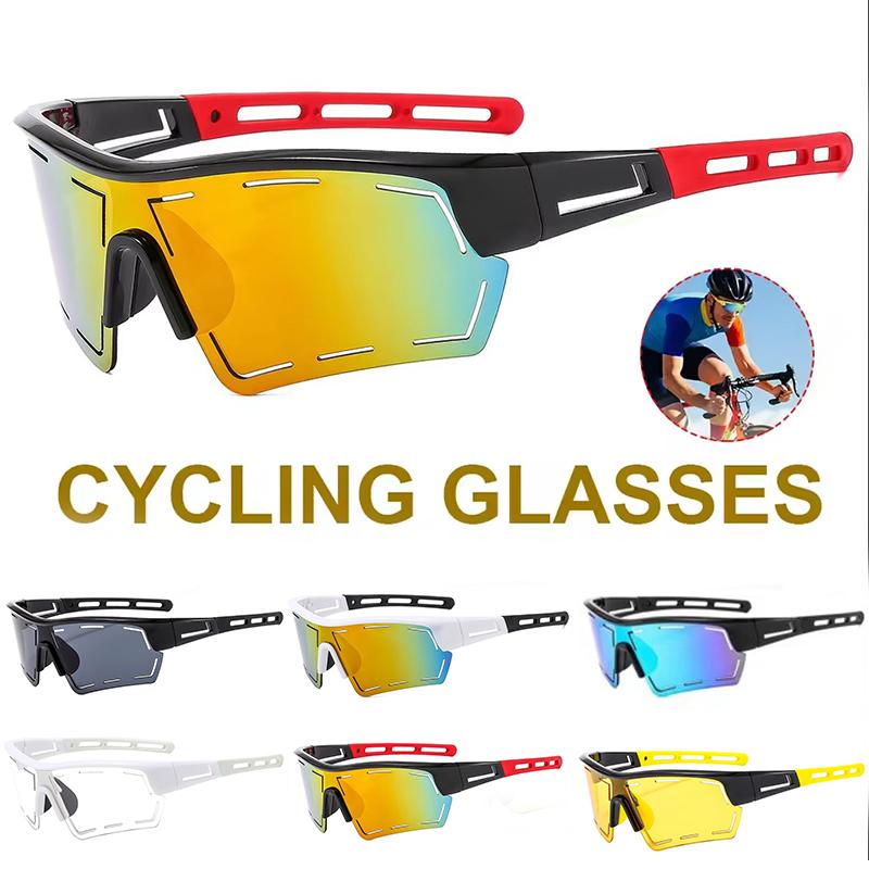 Sun Glasses Glasses Men And Ladies Large Spectacle Frame Frame Uv Sunglasses Colorful Sports Cycling Eyeglasses Protective Glasses 9821