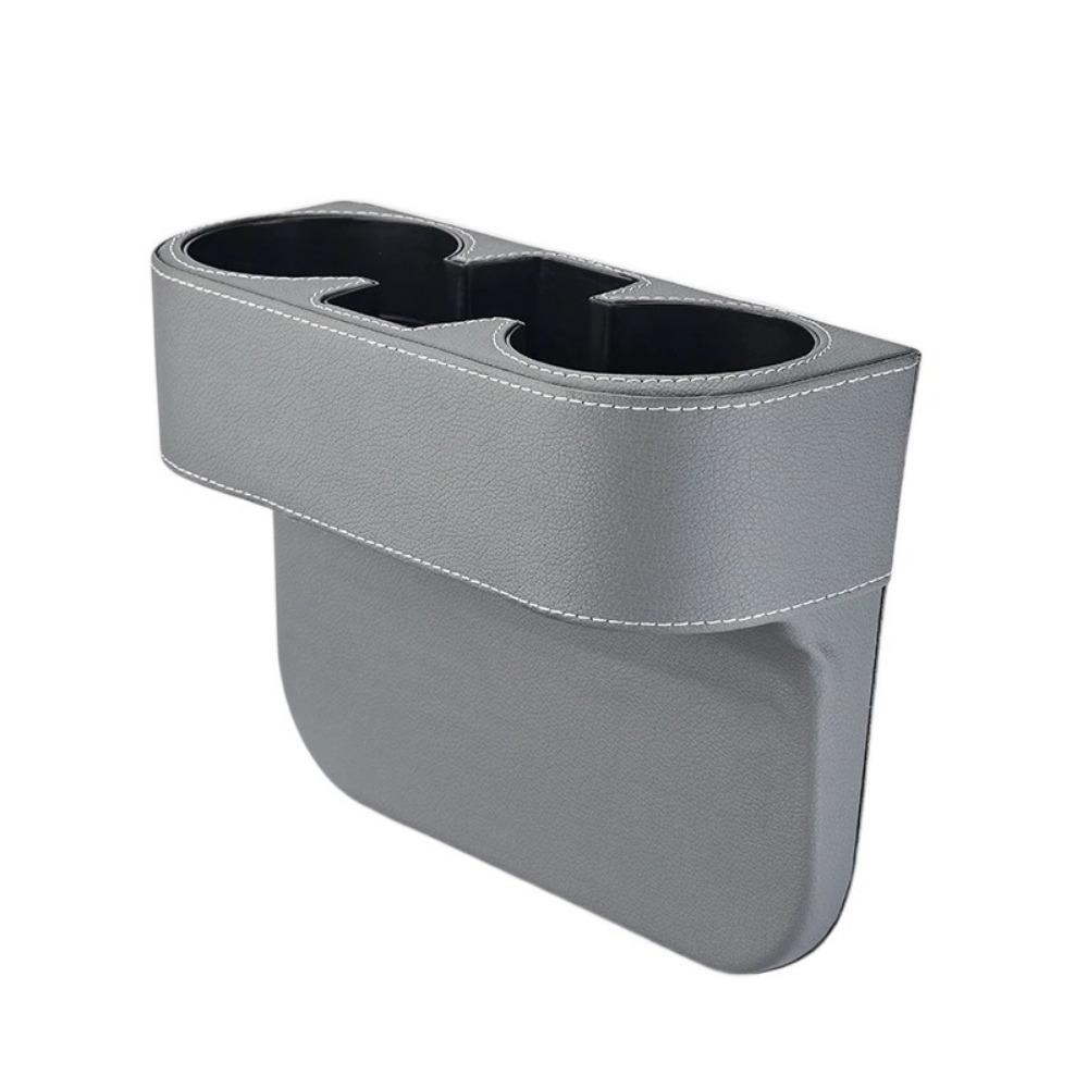 Multifunctional Car Leather Cup Holder PU Leather Gap Filler Storage Box  Truck Interior