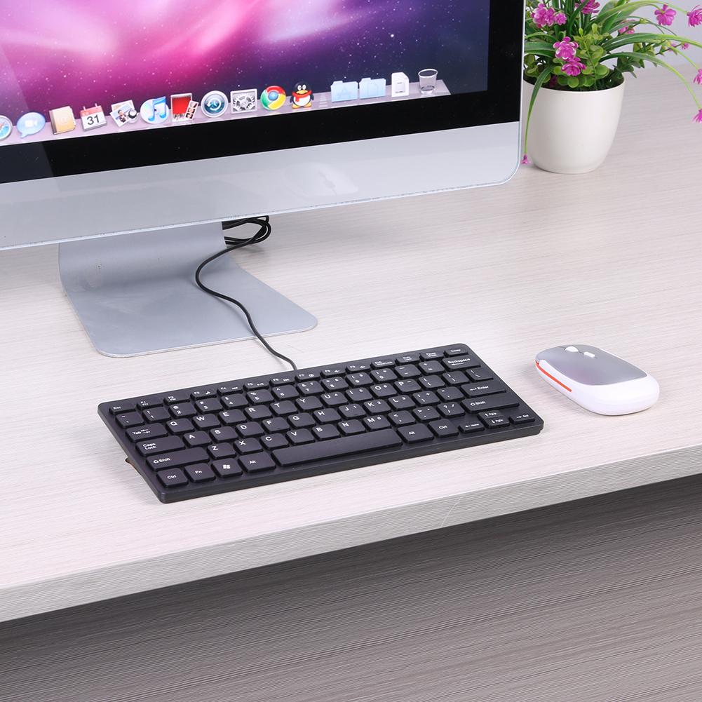 Прочная клавиатура Многофункциональная K1000 Супертонкая USB Мини Мультимедийная Проводная Клавиатура Водонепроницаемая Панель для Ноутбука