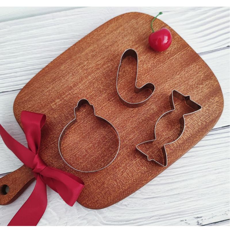 12pcs Christmas Cookie Cutters, Stainless Steel Pastry Cutters, Biscuit Molds, Baking Tools, Kitchen Gadgets, Kitchen Accessorie