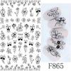 Flowers Nail Stickers Nail Art 10 Sheets Self Adhesive Nail Stickers Deco Ongle Nail Art Design Mani