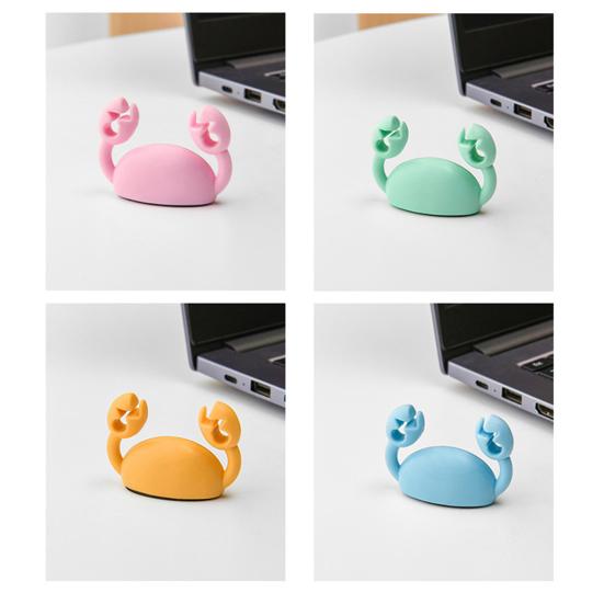 Милый краб органайзер для кабелей клипса процессор для проводов самоклеящийся держатель для аккуратной укладки проводов для кабелей данных, наушников, мыши, питания