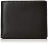 Bifold Wallet Wallet Billfold with Belt Sheepskin Sheep Leather APS3204 Men's (black)