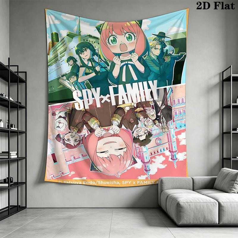 Anime Characters Tapestry Vibrant Wall Decor Tapestry Fashion Print Wallmounted Christmas Gift Background Cloth Soft