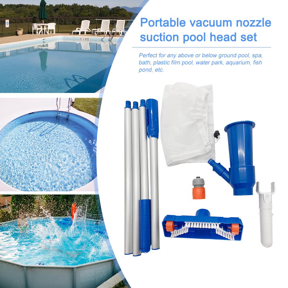Swimming Pool Vacuum Cleaner Cleaning Disinfect Tool Set Suction Head Clean Pool Bottoms Net Filter Outdoor Pool Vacuum Cleaner