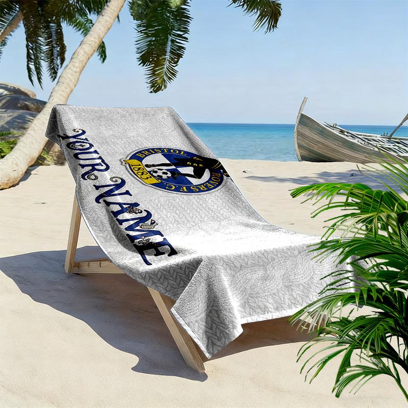 Bristol Rovers F.C Print Beach Towel, Large Soft Quick Dry Towel for Beach Camping Swimming