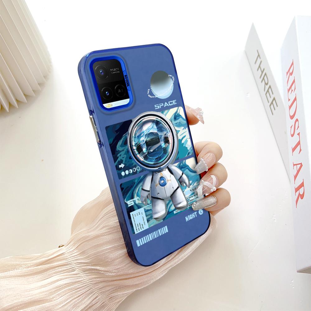 Окрашенный узор, красочный серебристый, двухсторонний, жесткий, противоударный чехол для телефона Vivo