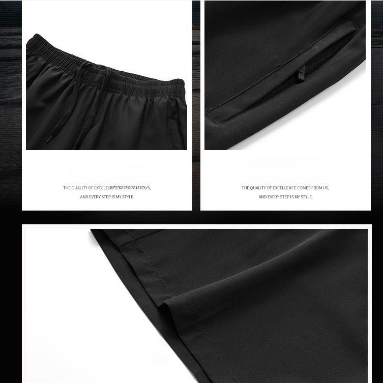 Шорты Ice Silk, мужские летние повседневные брюки длиной пять четвертей, шорты больших размеров, спортивные и повседневные пляжные брюки, модные