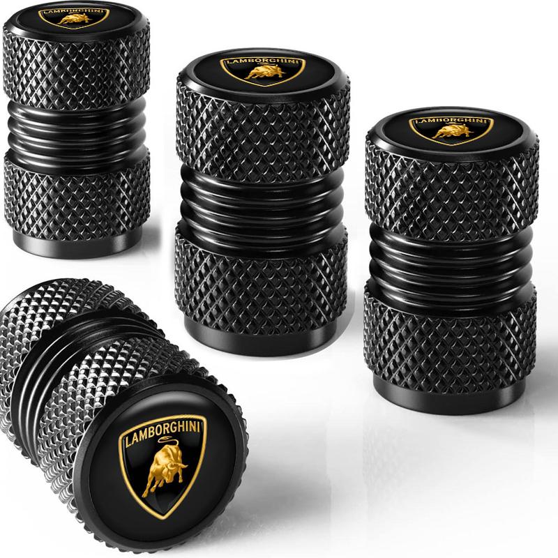 4pcs Car Wheel Tire Metal Valve Caps Waterproof Stem Cover For Lamborghini LP570 LP610 Urus LP700 LP770 Gallardo Aventador ZZ555