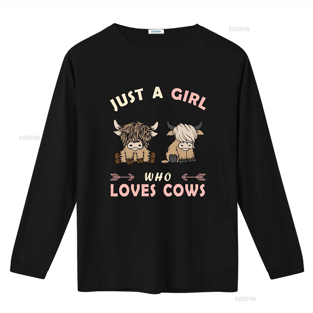 Just Girl Who Loves Cows Fashion T Shirt Women Soft Stretchy Summer Top Unique Print Design Cute Trendy Daily Wear Cow Lover