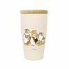 Toa Metal Mofusand Stainless Steel Tumbler with Wooden Lid 350ml [Guinea Pig Test Drive] 53-2091 Beige