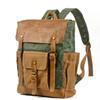 Retro Canvas & Leather Waterproof Unisex Backpack