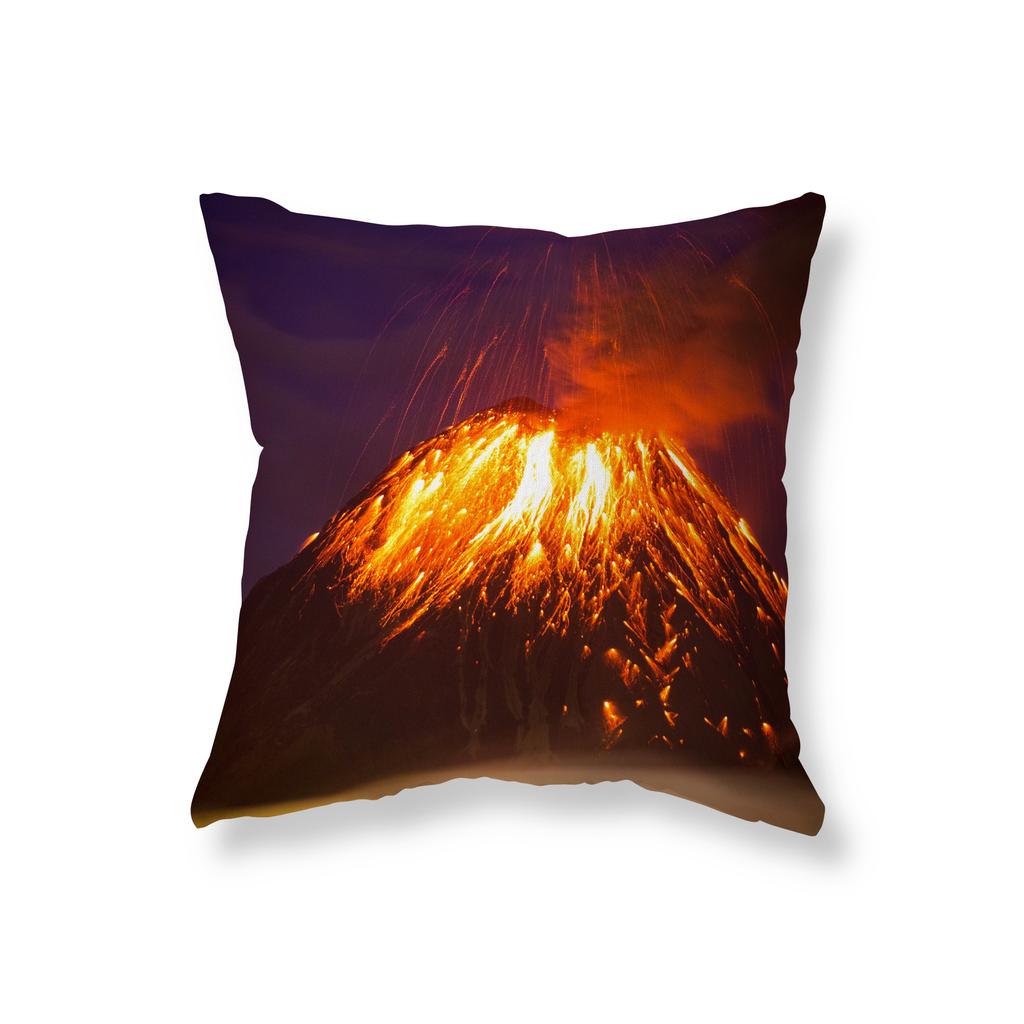 Наволочка с изображением извержения вулкана и пейзажем, декоративная наволочка для дивана, автомобиля, наволочка для офисного стула, домашний декор для комнаты