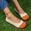 Fashion Ladies Shoes 2024 Hot Sale One Kick Women's Flats Autumn Round Toe Mixed Colors Solft Sole Light Casual Comfortable Flats Shoes