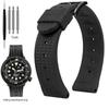 Мягкий резиновый вафельный ремешок для часов 20 мм 22 мм для Seiko Skx007 Abalone Water Ghost Ремешок для часов Мужской Черный Зеленый синий Силиконовый браслет