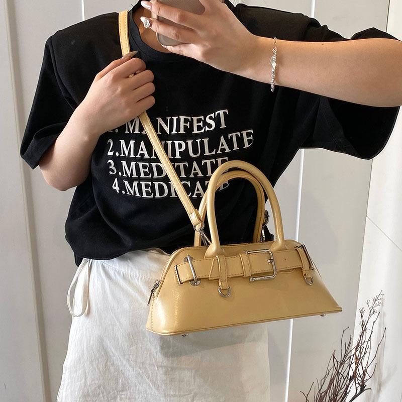 Портативная сумка для боулинга премиум-текстуры, женская, новая мода 2025, зарубежный стиль, сумка под мышку, универсальная наплечная сумка-ракушка