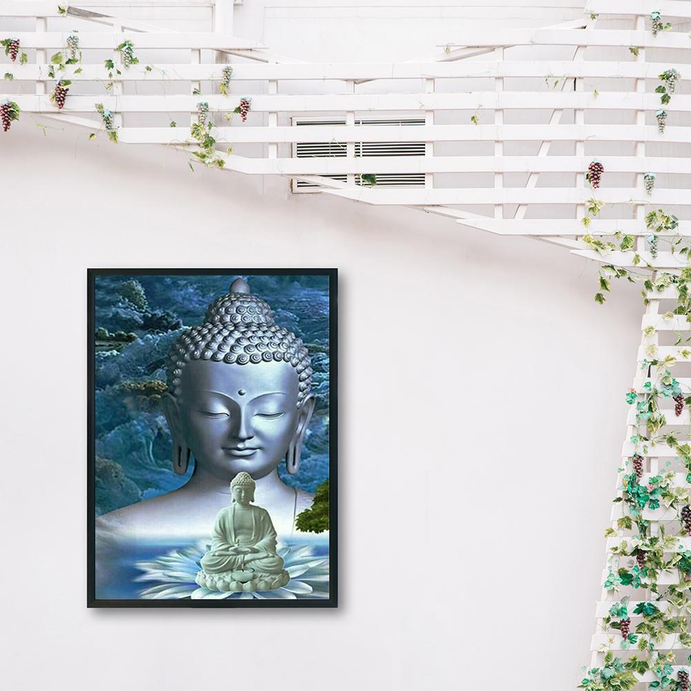 Huacan 5D DIY Full Drill Diamond Painting Buddha Cross Stitch Embroidery Mosaic