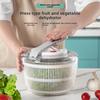 3L Multifunctional One-Handed Easy Press Salad Spinner Bowl with Lid Kitchen Washer Dryer Drainer Tool