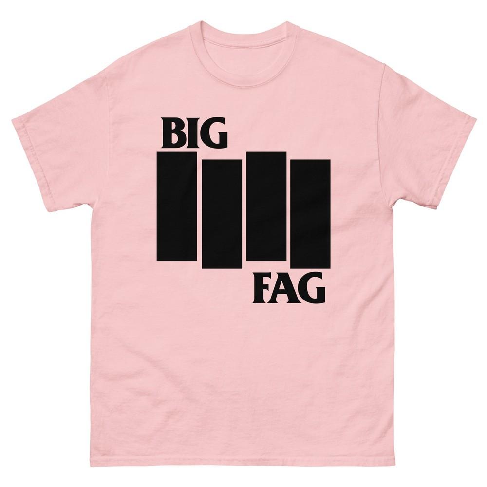 Big Fag Parody Black Flag Band Shirt Punkinspired Queer Pride Tee