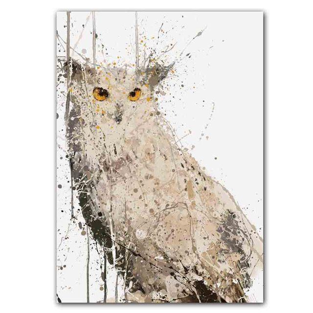 Новый скандинавский абстрактный постер с изображением животных, настенная живопись, абстрактные всплески чернил, художественная картина на холсте, гостиная, коридор, украшение для дома, фреска без рамки