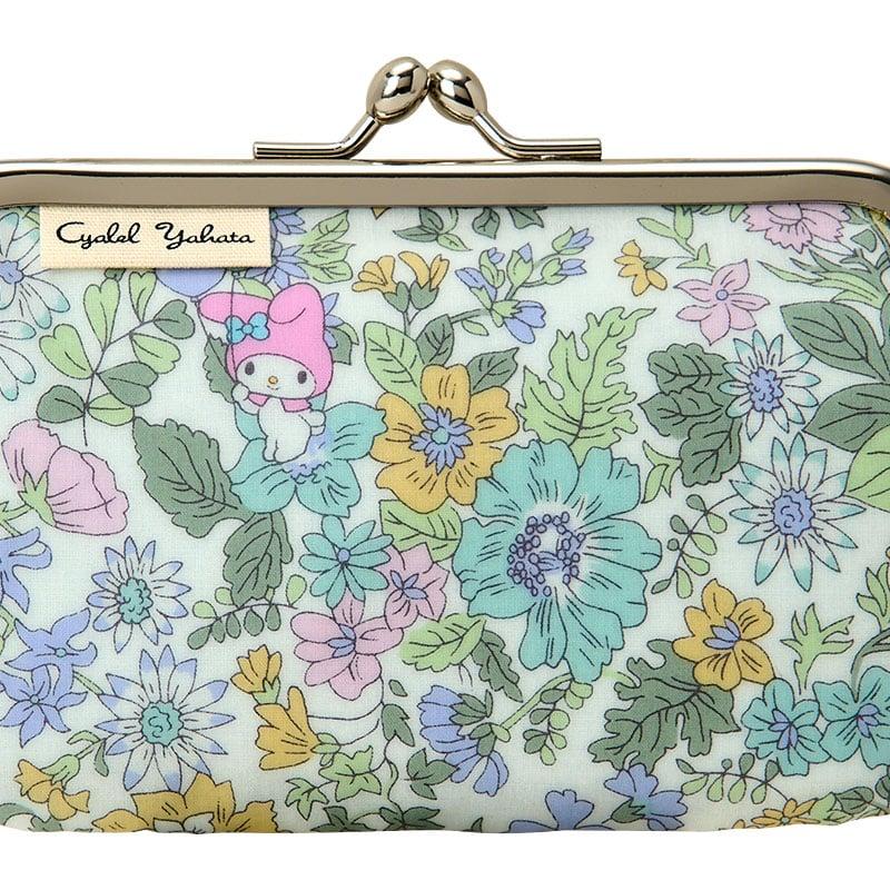 Sanrio My Melody Liberty Fabrics Мини-кошелек с застежкой синий (Цветок) NEW