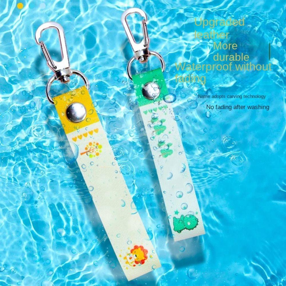 Imitation Leather Name Badge Cartoon Child ID Tags Daycare Labels Name Tag  Backpack