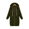 Autumn and Winter Women's Plus Size Hooded Long Sleeve Sweatshirt Mid-Length Jacket