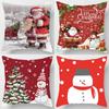Christmas Themed Pillowcases Car Accessories Office Santa Claus Living Room Sofa Home Pillowcases