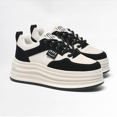 Женские кроссовки на толстой подошве со шнуровкой и плюшевой подкладкой, осень/зима 2024 г.