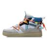 Li Ning CF Hunter Нескользящие Устойчивые к истиранию Высокие Кеды для Скейтборда Женские Бело-оранжевые AGCQ158-4