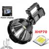 Powerful XHP70 LED Flashlight Searchlight USB Rechargeable Ultra-long Lighting Distance Torches Outdoor Spotlight Lantern