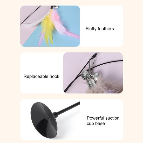 Игрушка-тизер для кошек, привлекательная интерактивная игрушка-тизер с высоким отскоком для котенка, для ежедневного использования