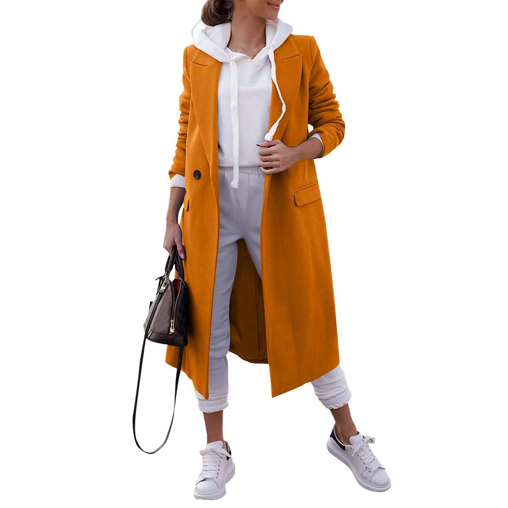 Women's  Long Woolen Cardigan Coat