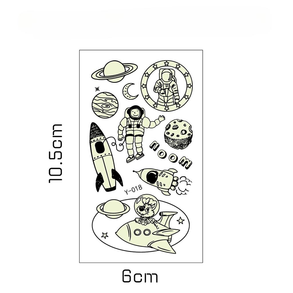 Little Sexy Cute Tattoo for Women Glowing Dark Taty Waterproof Fake Tatoo Luminous Tattoo Stickers Body Art Cartoon Tattoo