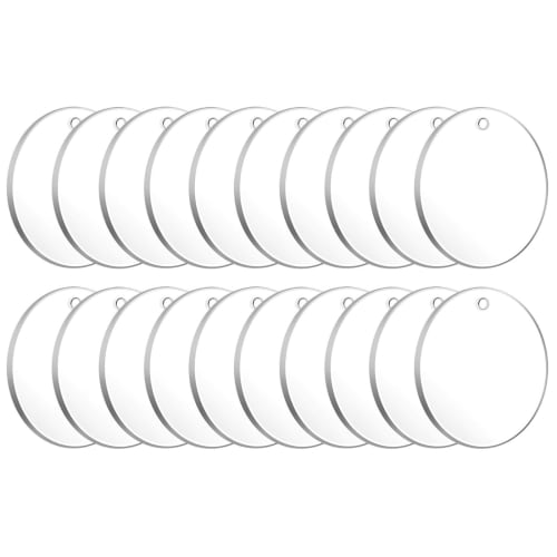 Прозрачные акриловые листы Aquafix, диаметр 50 мм, толщина 3 мм, круглые акриловые листы для DIY-декора, брелоков, рекламы, вывесок, с защитной пленкой (