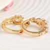 Серьги-сердечки с крестом, инкрустированные цирконием, для женщин - Модные, простые, универсальные медные украшения для ушей